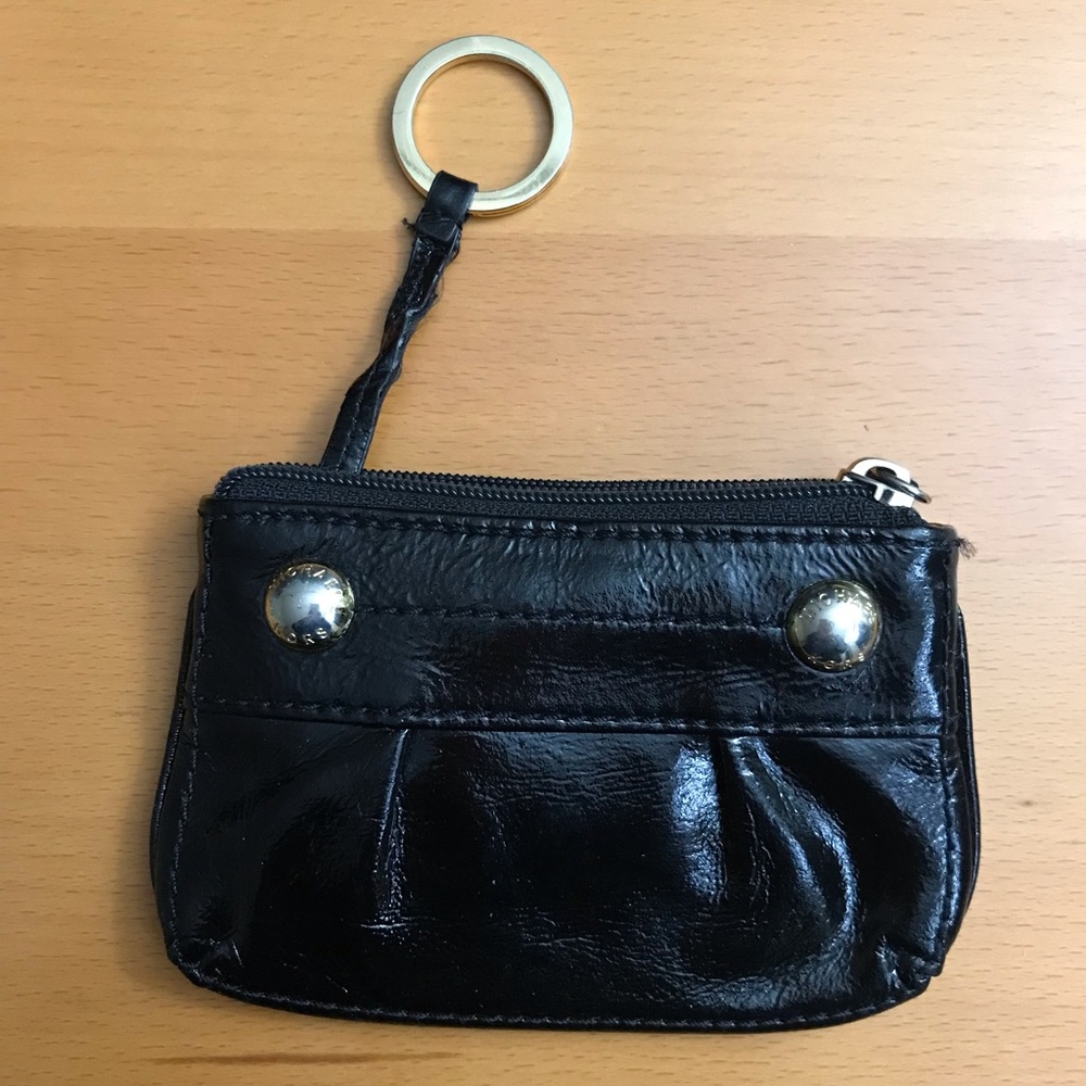 Michael Kors Black Coin Purse with Key Ring